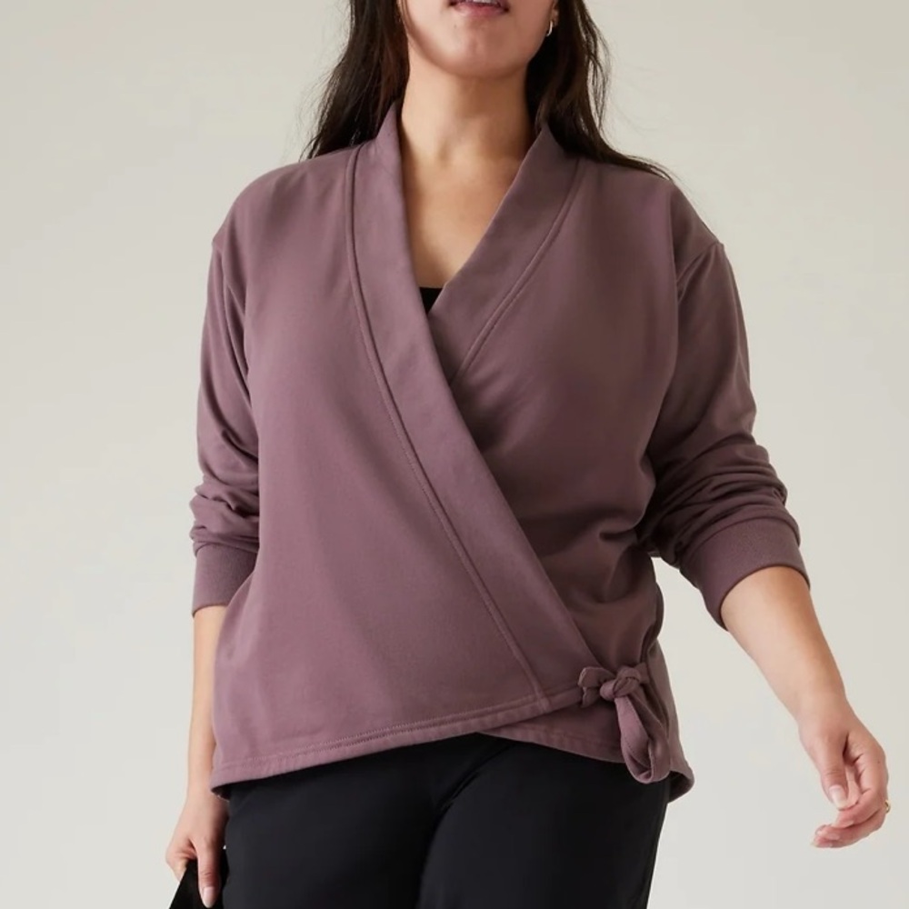 Athleta Retroterry Wrap Sweatshirt - Medium